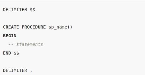جداکننده یا delimiter در mySql